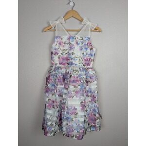 Speechless Dress Girls 14 Floral Sleeveless Bow Tulle Fancy Occasion Party